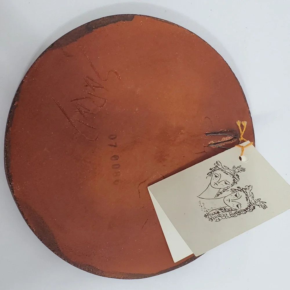 Moshe Sarad Ceramic Relief Wall Plaque  6.75
